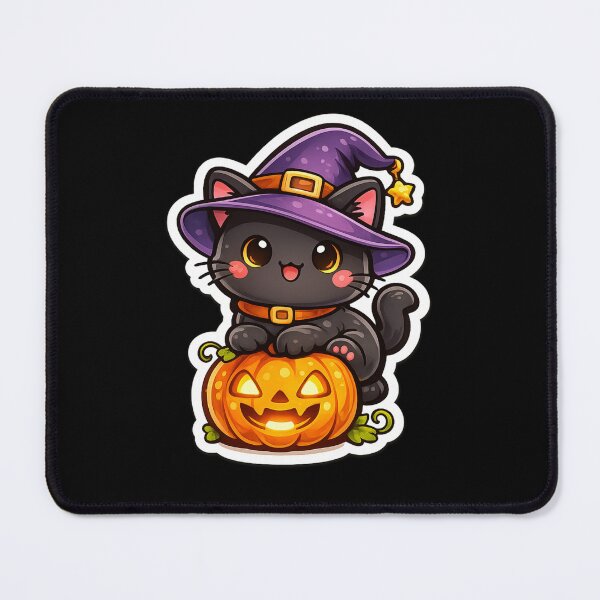 Item preview, Cute Cat Climbing Pumpkin Sticker designed and sold by VeltrixaDesigns.