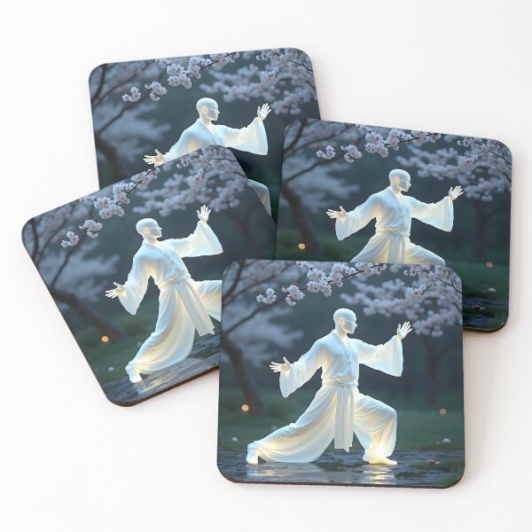 Item preview, The Tai Chi Master of Moonlit Elements: Ethereal Milk Fluid Dynamics Canvas designed and sold by Creative-RE.