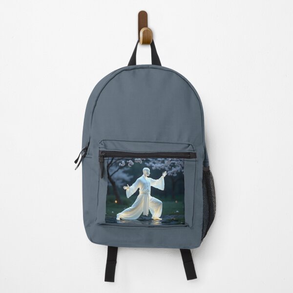 Item preview, The Tai Chi Master of Moonlit Elements: Ethereal Milk Fluid Dynamics Canvas designed and sold by Creative-RE.