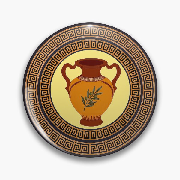 Item preview, antique Greek vase, Greek pattern designed and sold by Kirei-Lily.