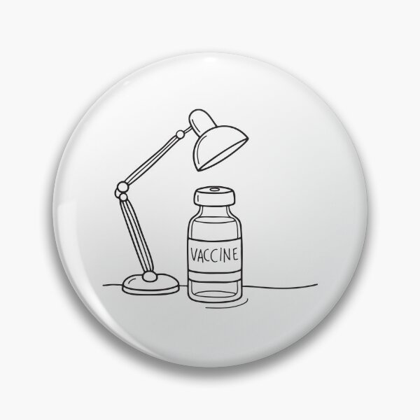 Item preview, A desk lamp shining over a single vaccine vial designed and sold by rasagamastore.