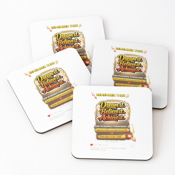 Item preview, Dream It Believe It Achieve It Motivational Sticker | Inspirational Quote | Redbubble Decal designed and sold by Ishratparween11.