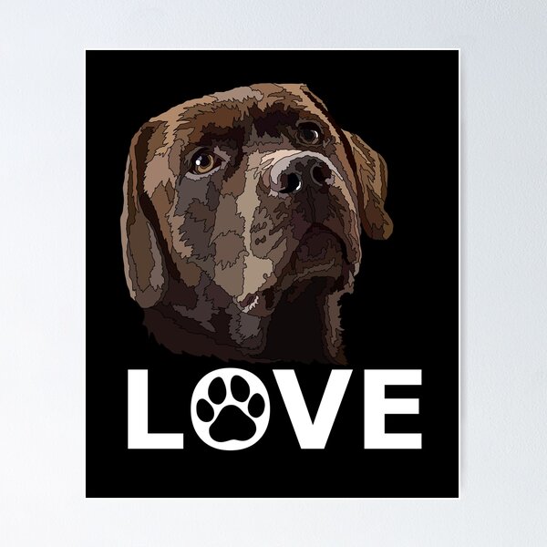 Item preview, Chocolate Labrador Love designed and sold by Just-Arts-4U.