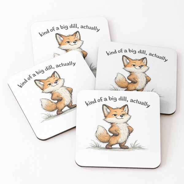 Item preview, Funny Kind Of A Big Dill Fox Shirt | Fox Pun Sticker | Proud Fox Gift | Confident Humor Tee designed and sold by Moonveil_Studio.