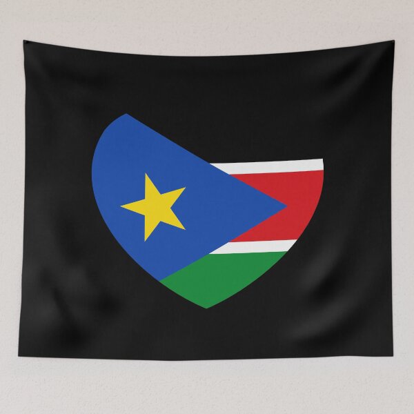 Item preview, South Sudan Flag Heart SS designed and sold by shitpostee.