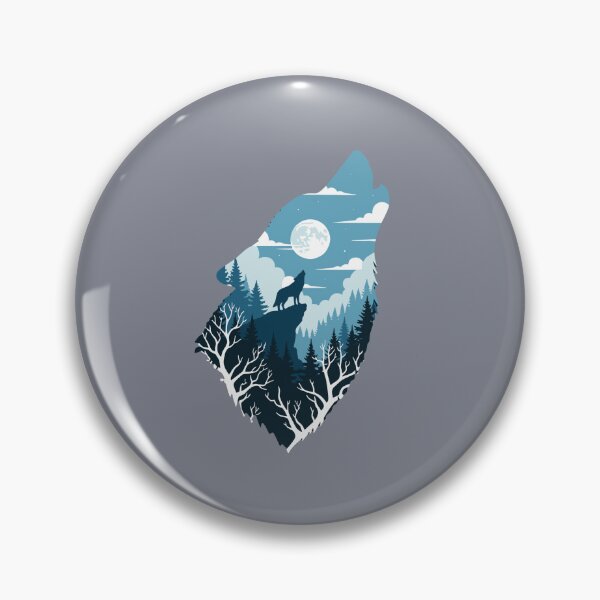 Item preview, Wolf Howling Full Moon Nature Forest Wilderness designed and sold by SofiBlair.