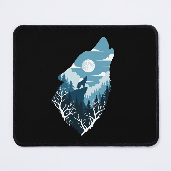Item preview, Wolf Howling Full Moon Nature Forest Wilderness designed and sold by SofiBlair.