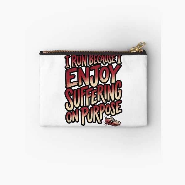 Item preview, I Run Because I Enjoy Suffering Funny Runner Quote designed and sold by StickVerse by Owais.