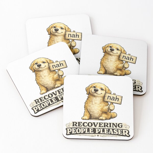 Item preview, Recovering People Pleaser | Cute Dog Saying "Nah" Funny Self-Help Design designed and sold by BabiesNanimals.