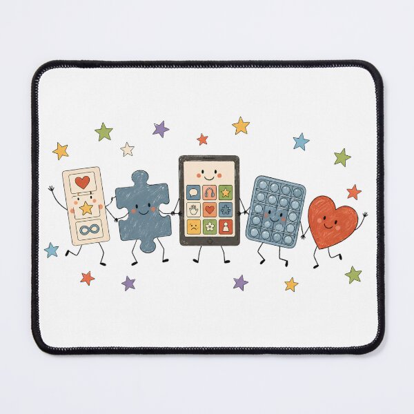 Item preview, Autism Doodle Characters Neurodiversity Inclusion SPED Teach designed and sold by VGAfanatic.