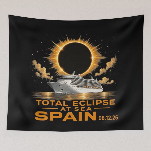 Item preview, Total Eclipse At Sea Spain Cruise Solar Eclipse August Twenty Twenty Six designed and sold by MassonCalepon.