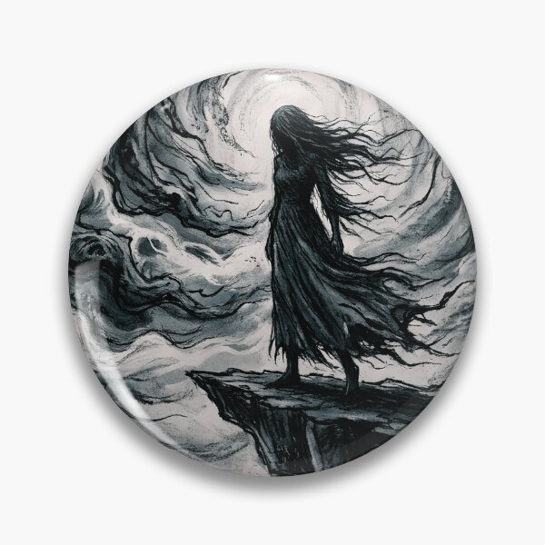 Item preview, Norwegian Witch Cliff Storm Nordic Gothic Art designed and sold by NorwegianWitch.