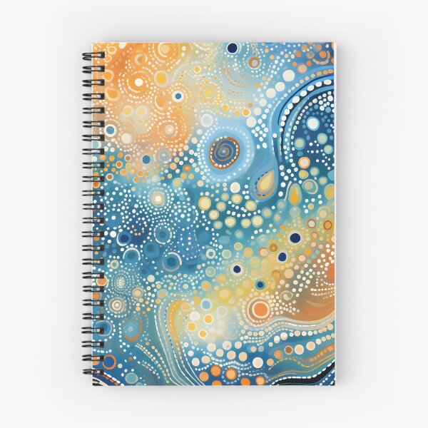 Item preview, Aboriginal Inspired Dot Art - With Turquoise Amber Wave designed and sold by GrinGalore.