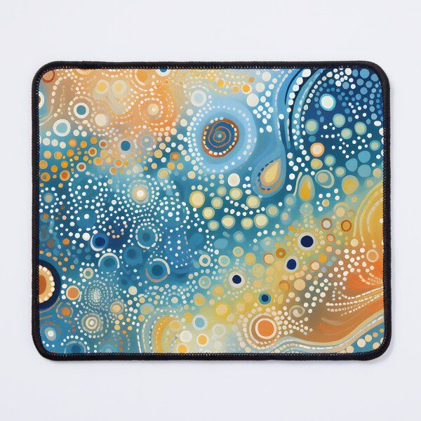 Item preview, Aboriginal Inspired Dot Art - With Turquoise Amber Wave designed and sold by GrinGalore.
