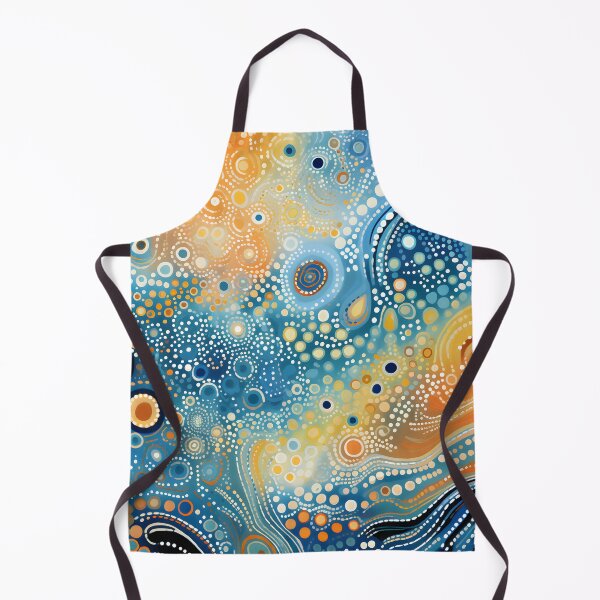 Item preview, Aboriginal Inspired Dot Art - With Turquoise Amber Wave designed and sold by GrinGalore.