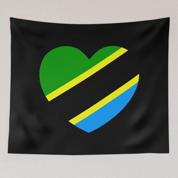 Item preview, Tanzania Flag Heart TZ designed and sold by shitpostee.