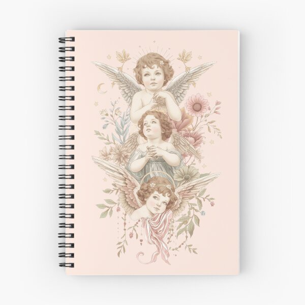 Item preview, Vintage Cherub Angels Pastel Floral Art designed and sold by Skyrocketz.