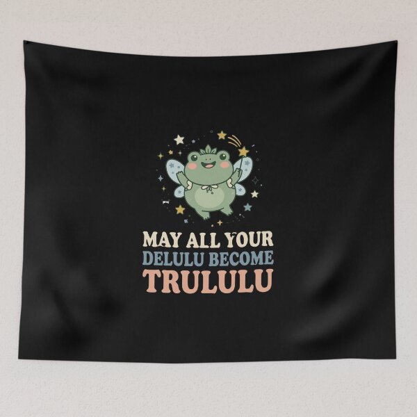 Item preview, May All Your Delulu Become Trululu Fairy Frog designed and sold by dudelinart.
