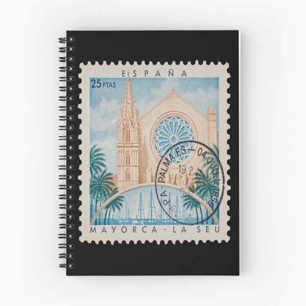 Item preview, Palma Cathedral Majorca Gothic Harbor Stamp Sticker designed and sold by stickercuffs.