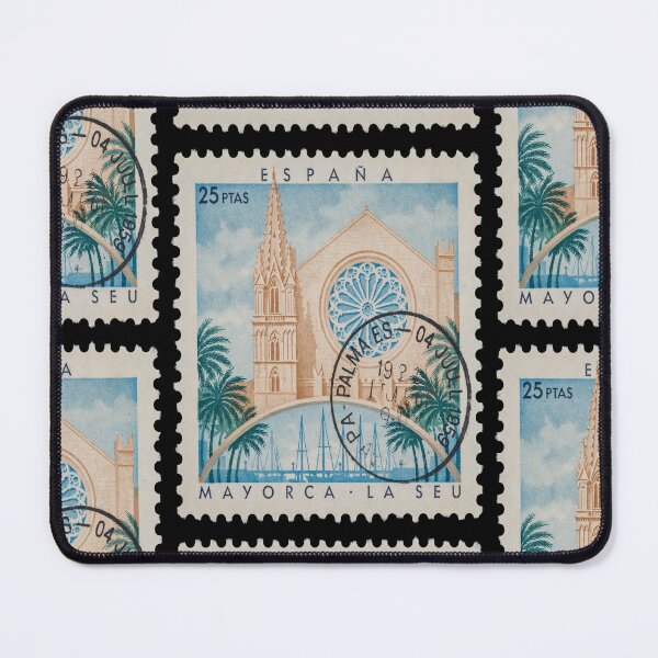 Item preview, Palma Cathedral Majorca Gothic Harbor Stamp Sticker designed and sold by stickercuffs.
