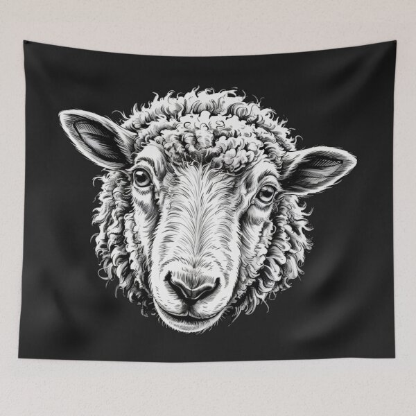 Item preview, Schafkopf canvas optics, great sheep t-shirts, sheep design girls designed and sold by Kirei-Lily.