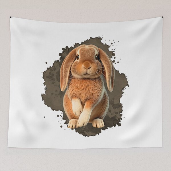 Item preview, stable bunny with hanging ears, small animals, cute pets, great rabbit shirts designed and sold by Kirei-Lily.