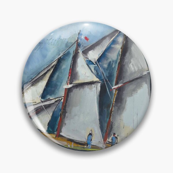 Item preview, Two mates on a sailing ship nautical seascape watercolor painting by Maurice de Vlaminck designed and sold by Jéanpaul  Ferro.