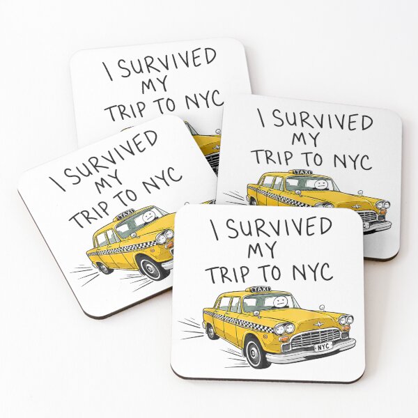 Item preview, I Survived My Trip To NYC Funny Yellow Taxi Travel Humor designed and sold by MassonCalepon.