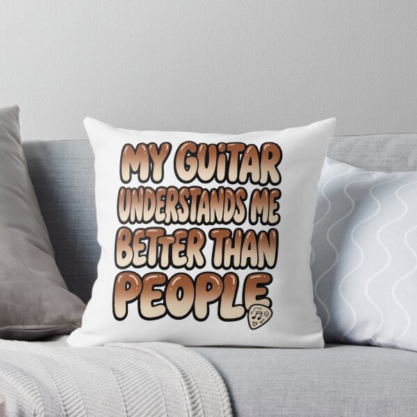 Item preview, My Guitar Understands Me Better Than People Funny Quote designed and sold by StickVerse by Owais.