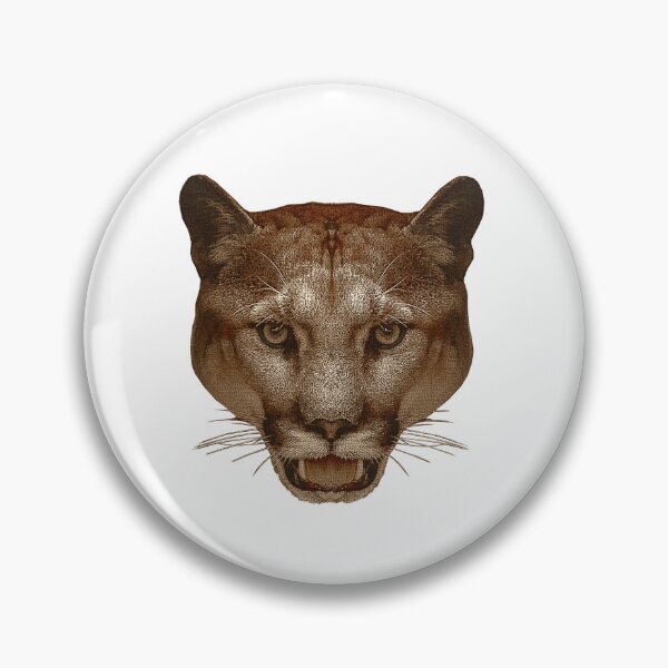 Item preview, Mountain lion face canvas optics, cool big cat photos, beautiful animal motifs designed and sold by Kirei-Lily.