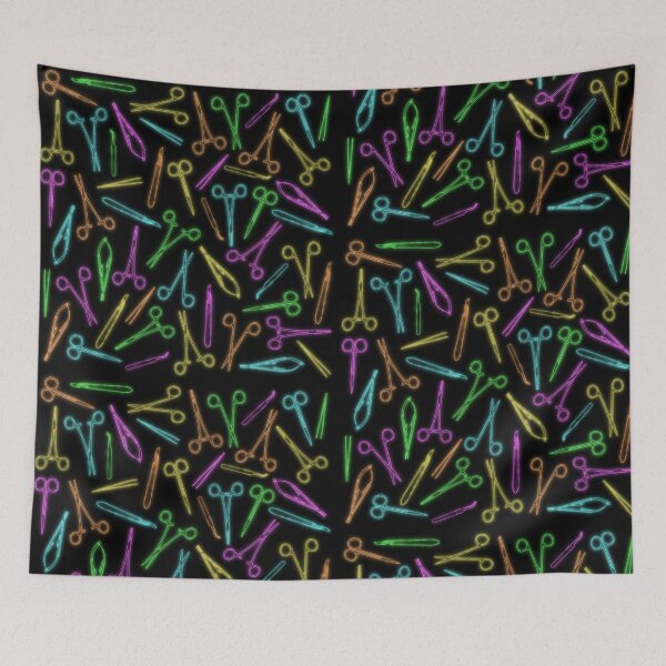 Item preview, Rainbow Neon Surgical Tools Pattern designed and sold by emmacatwheels.