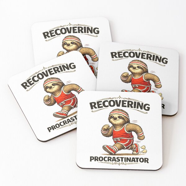 Item preview, Recovering Procrastinator | Funny Motivational Sloth Runner Design designed and sold by BabiesNanimals.