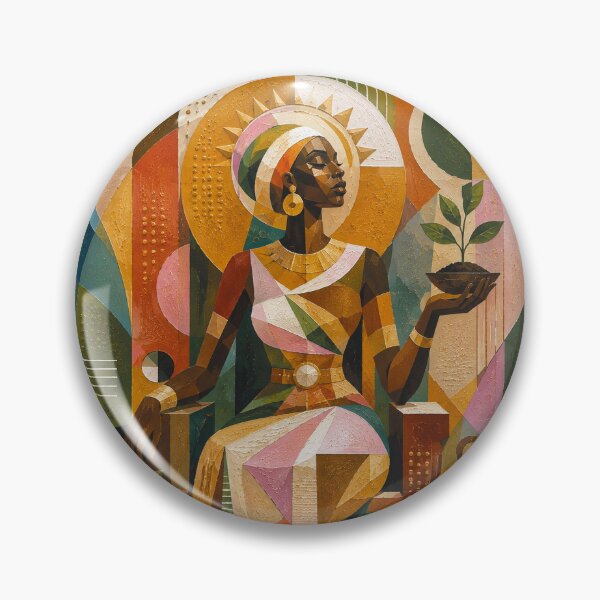 Item preview, Ala, Nigerian goddess painting designed and sold by GalleryKauffeld.