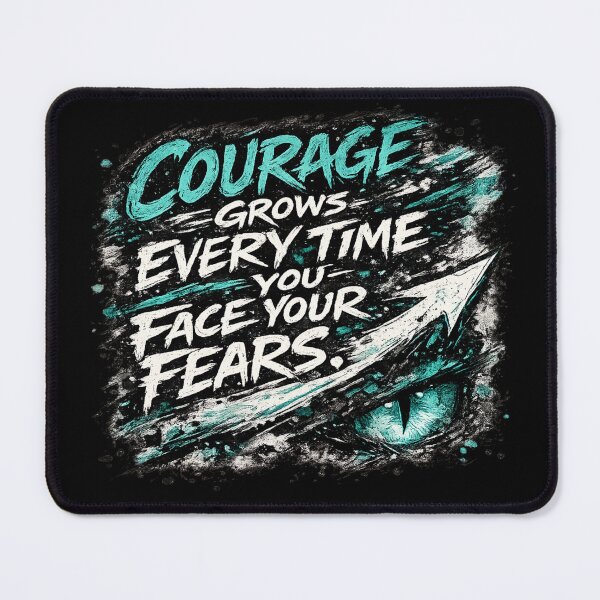 Item preview, Courage Grows Every Time You Face Your Fears – Inspirational Typography Design designed and sold by ArtisticHeart21.
