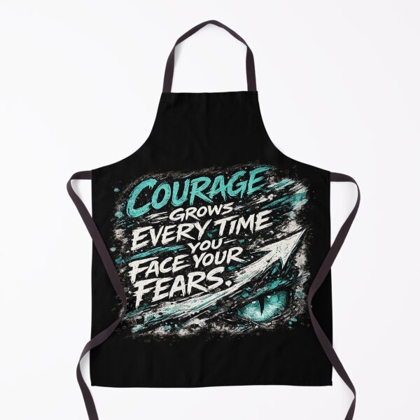 Item preview, Courage Grows Every Time You Face Your Fears – Inspirational Typography Design designed and sold by ArtisticHeart21.