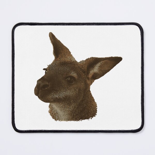 Item preview, gray kangaroo canvas structure, australian animal prints, cute animal shirts designed and sold by Kirei-Lily.