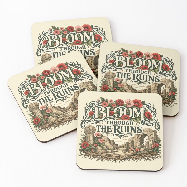 Item preview, Bloom Through the Ruins – Romantic Botanical Art Nouveau designed and sold by From Cyryl with Love.