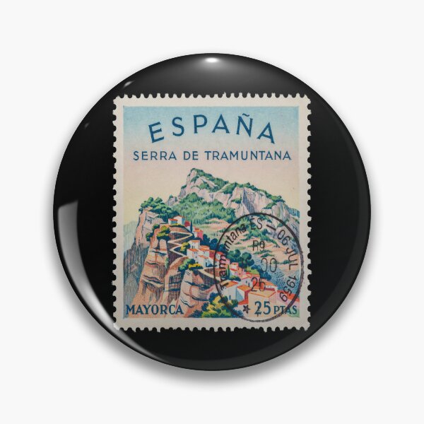 Item preview, Serra de Tramuntana Majorca Mountain Ridge Stamp Sticker designed and sold by stickercuffs.