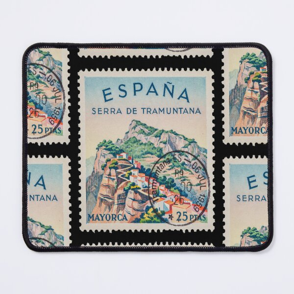 Item preview, Serra de Tramuntana Majorca Mountain Ridge Stamp Sticker designed and sold by stickercuffs.