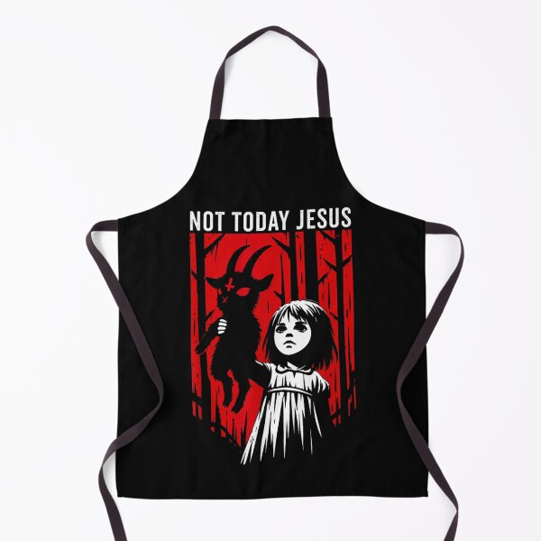 Item preview, Not Today Jesus Creepy Goat Horror Halloween Dark Humor Statement designed and sold by LizzyKeiko.