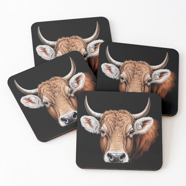 Item preview, cow beige, rustic, farm animals, cute animal designs for girls designed and sold by Kirei-Lily.