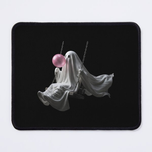 Item preview, Cute Ghost Blowing Bubble Gum Swinging Kawaii Halloween Aesthetic Vibes designed and sold by Serene woods.
