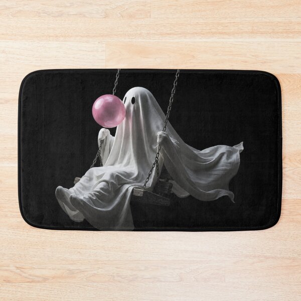 Item preview, Cute Ghost Blowing Bubble Gum Swinging Kawaii Halloween Aesthetic Vibes designed and sold by Serene woods.