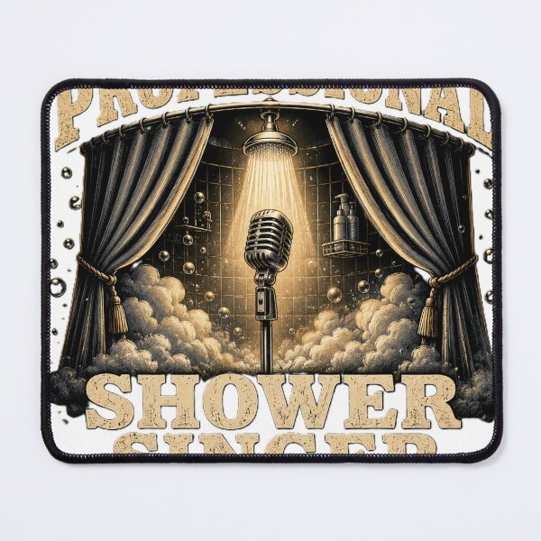Item preview, Professional Shower Singer | Funny Vintage Bathroom Karaoke Design designed and sold by classthetic.