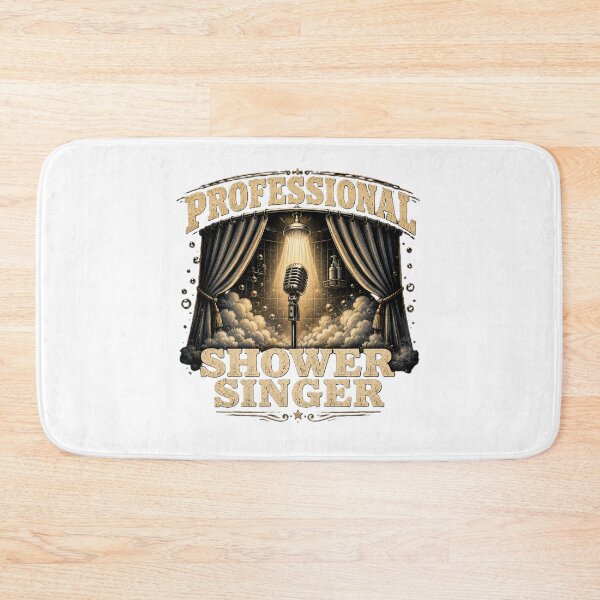 Item preview, Professional Shower Singer | Funny Vintage Bathroom Karaoke Design designed and sold by classthetic.