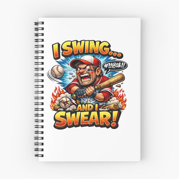 Item preview, I Swing... And I Swear! Funny Baseball T-Shirt | Angry Baseball Player Graphic Tee | Baseball Humor Gift for Players & Fans designed and sold by Sushikidsntod.