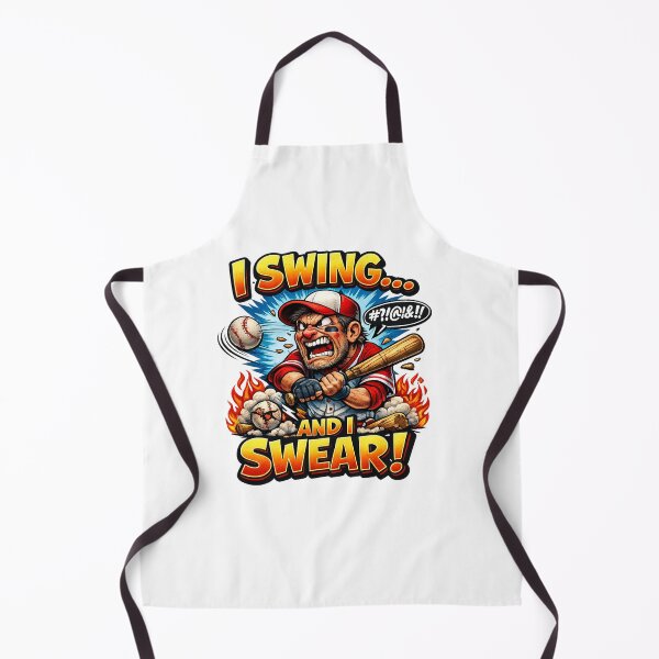 Item preview, I Swing... And I Swear! Funny Baseball T-Shirt | Angry Baseball Player Graphic Tee | Baseball Humor Gift for Players & Fans designed and sold by Sushikidsntod.
