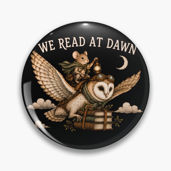 Item preview, We Read At Dawn Reader Owl And Mouse Book Lover Cottagecore designed and sold by VGAfanatic.