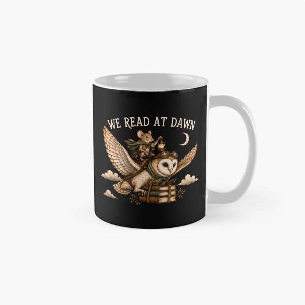 Item preview, We Read At Dawn Reader Owl And Mouse Book Lover Cottagecore designed and sold by VGAfanatic.