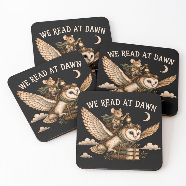 Item preview, We Read At Dawn Reader Owl And Mouse Book Lover Cottagecore designed and sold by VGAfanatic.